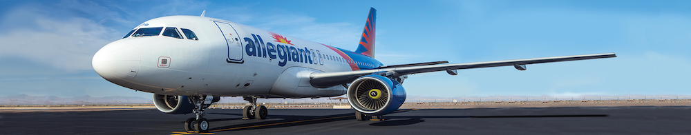 Allegiant plane on the termac.