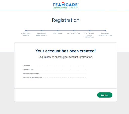 Account created