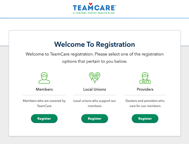 member registration step: welcome