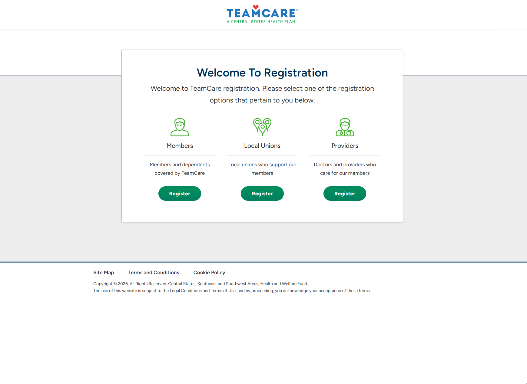 Start registration