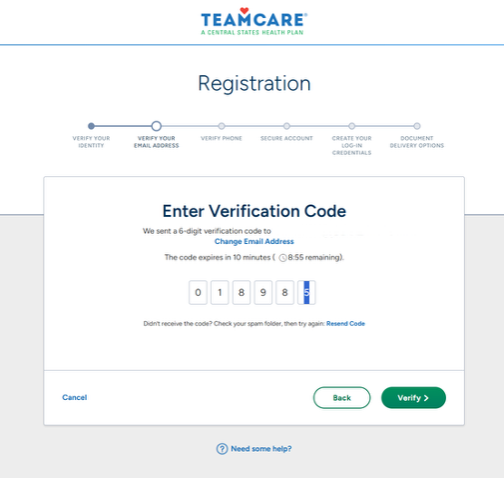 Enter verification code