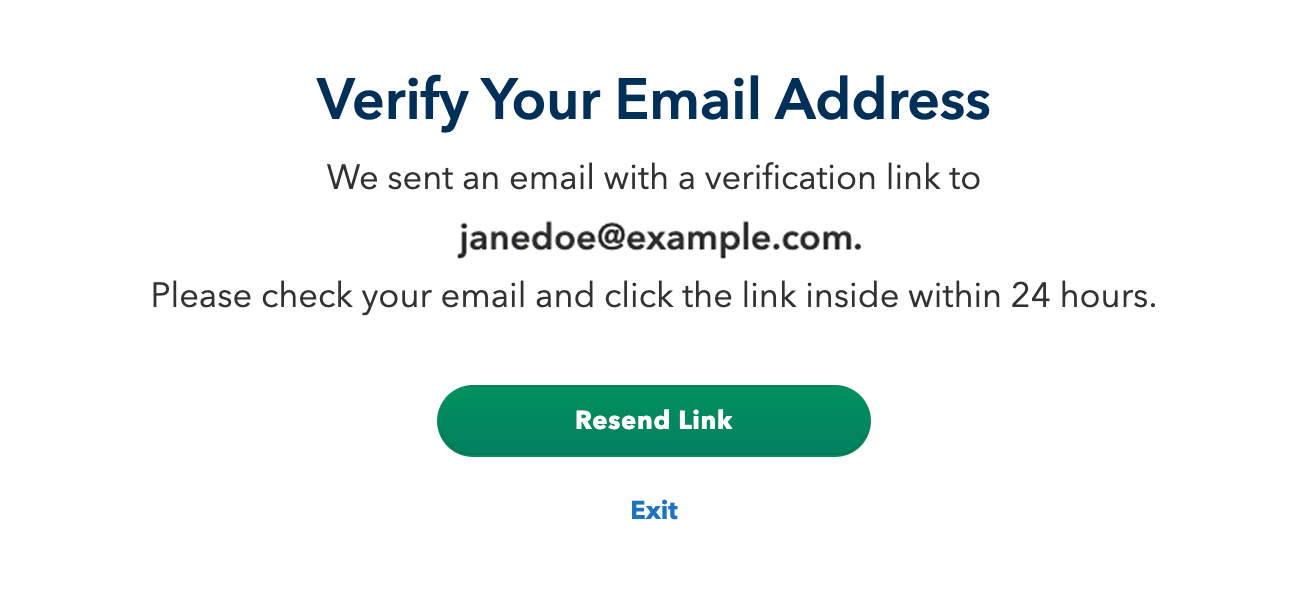 member registration step: verify email address