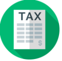 Tax form icon.