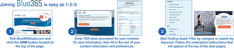 Joining Blue365 is easy as 1-2-3
