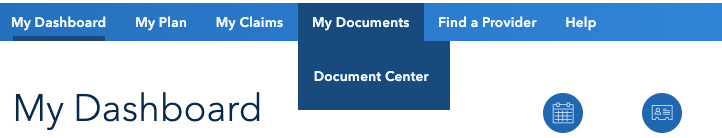 Document Center drop down under the My Documents tab. 
